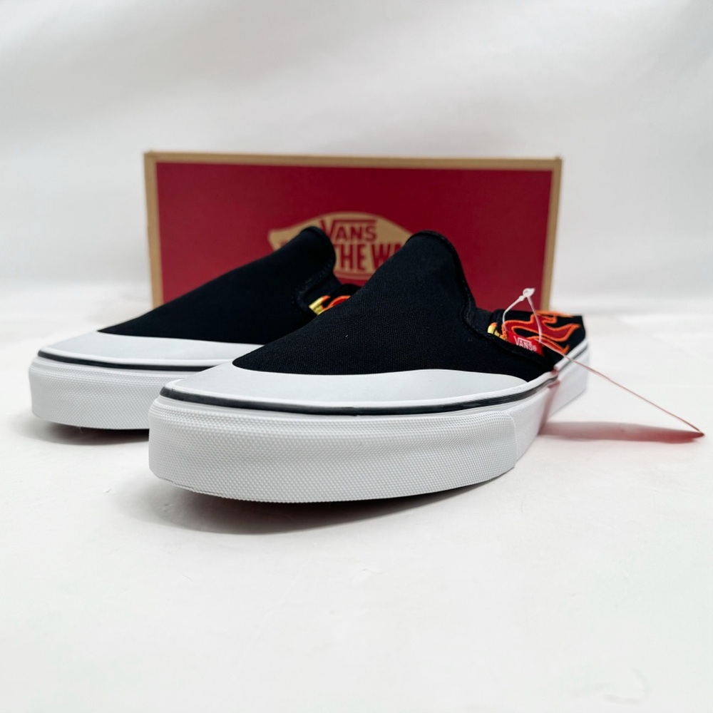 Vans x A$AP Worldwide Classic Slip-On Mules Black Flame - Picture 2 of 16